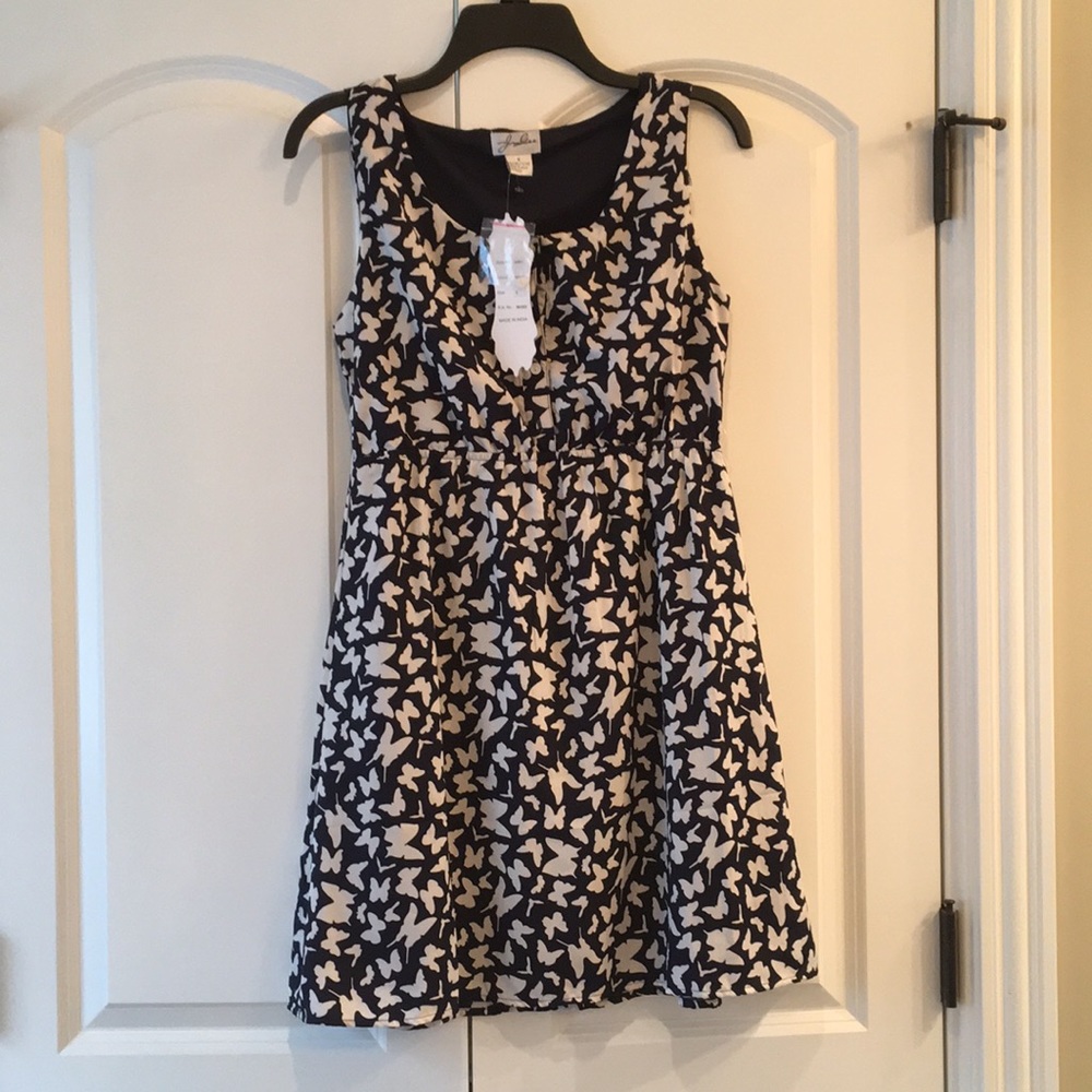 NEW J Gee Navy and cream dress w tags